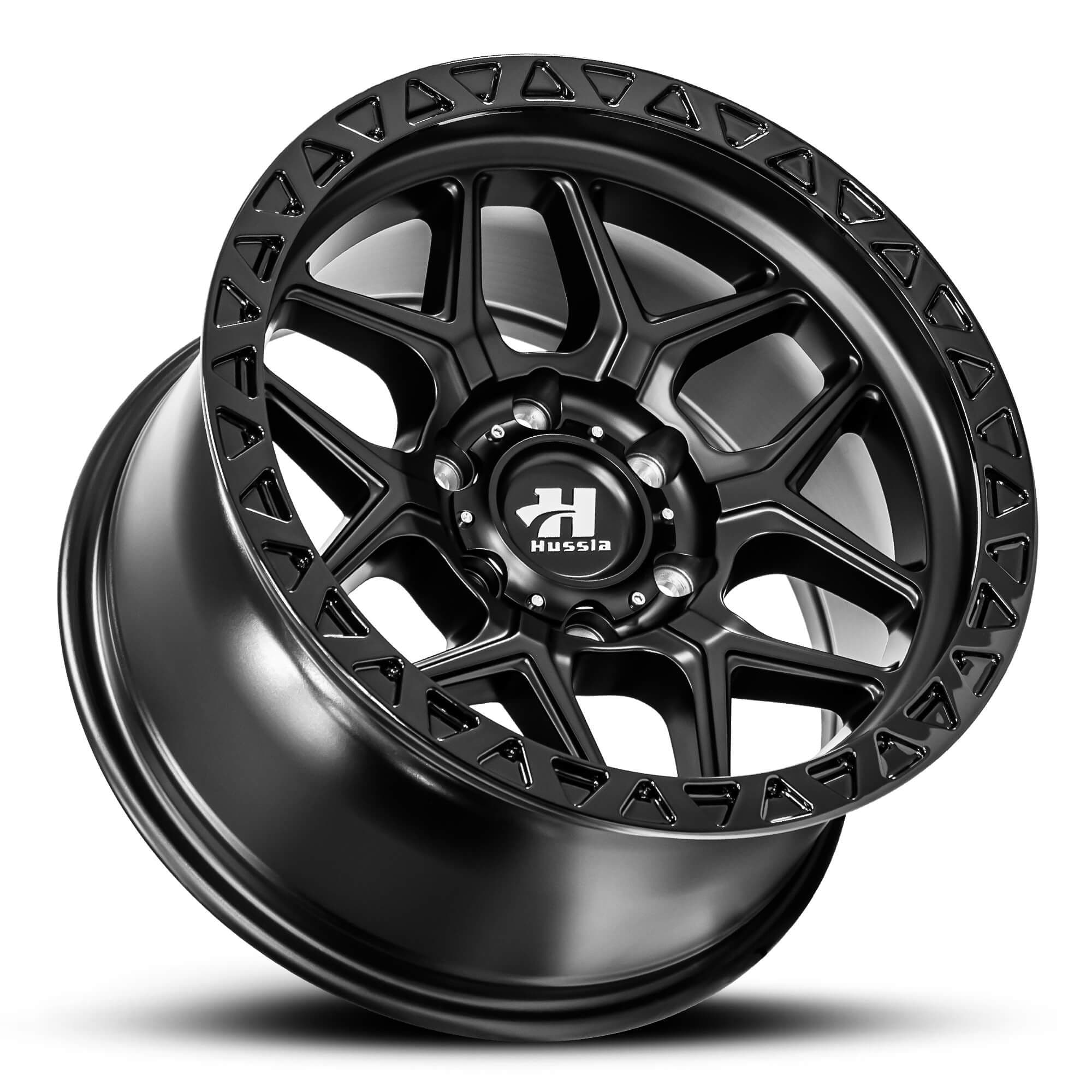 Wheel HUSSLA GENERAL SATIN BLACK GLOSS BLACK LIP