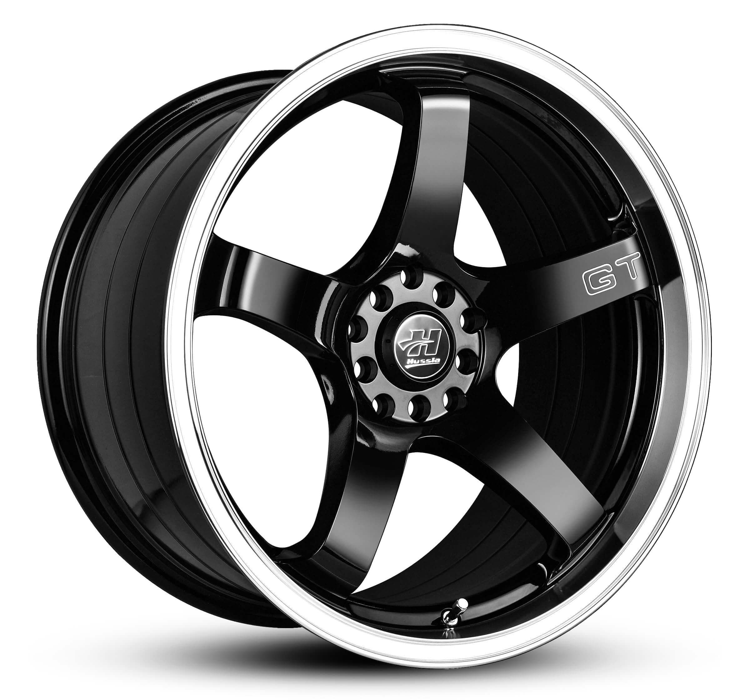 Hussla Gt Gloss Black Polished Lip 18x8.5