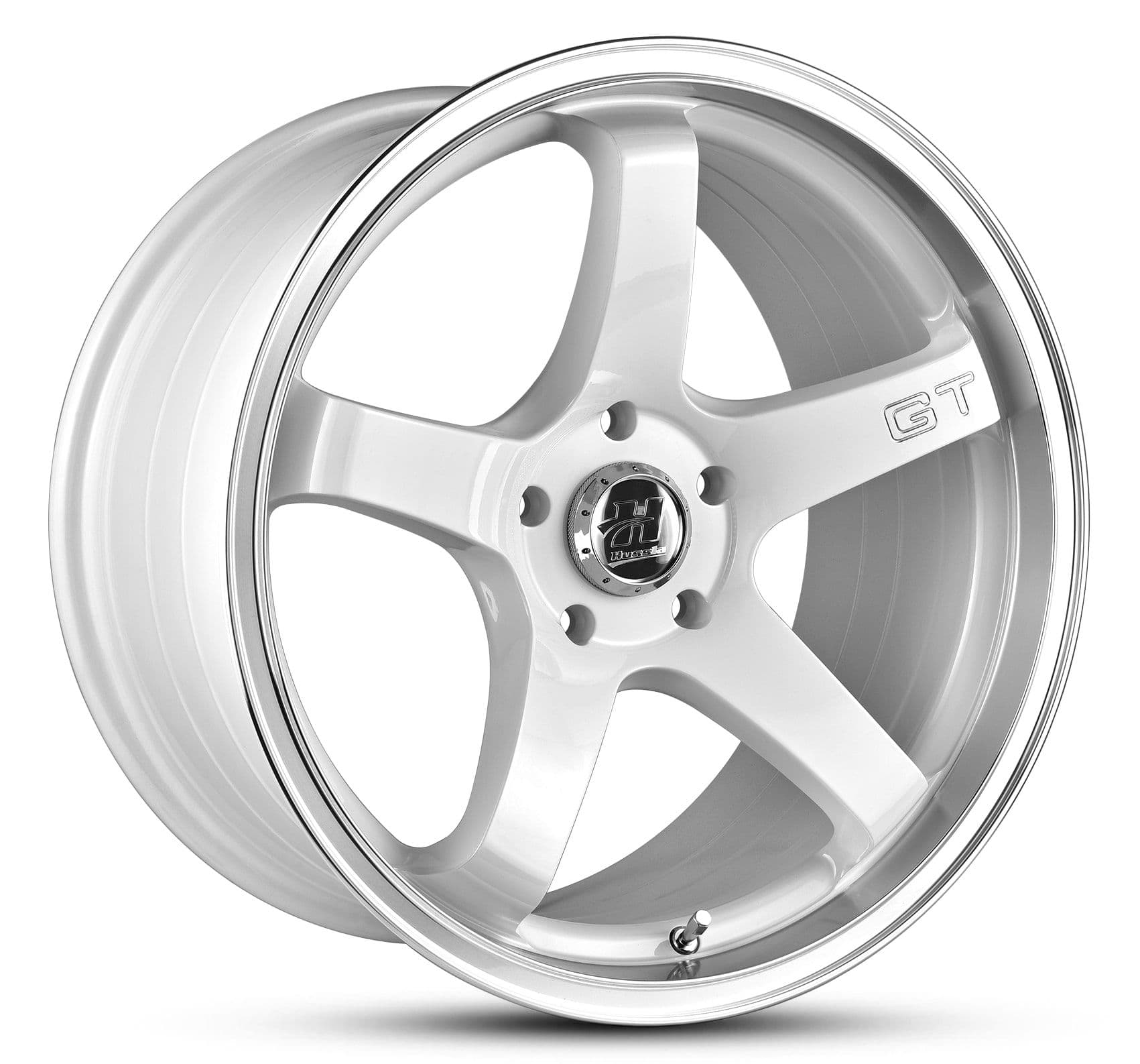 Hussla Gt Gloss White Machined Lip 18x8.5