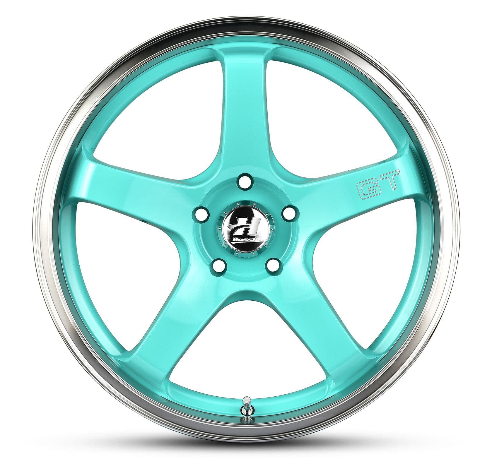 Wheel HUSSLA GT TIFFANY BLUE MACHINED LIP