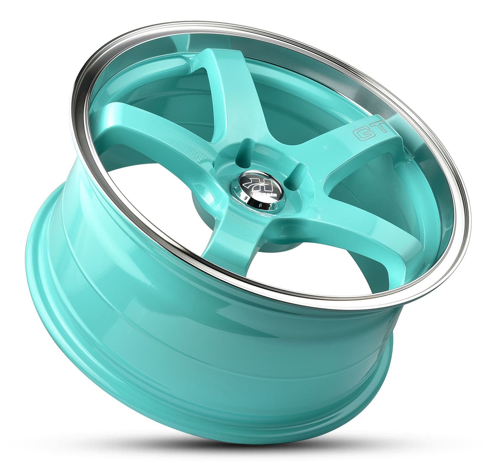 Wheel HUSSLA GT TIFFANY BLUE MACHINED LIP