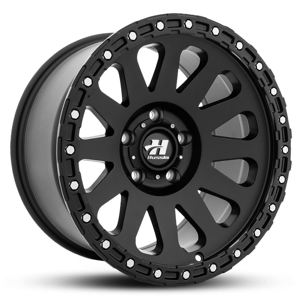 Hussla Hardrock Matte Black Chrome Bolts 20x9