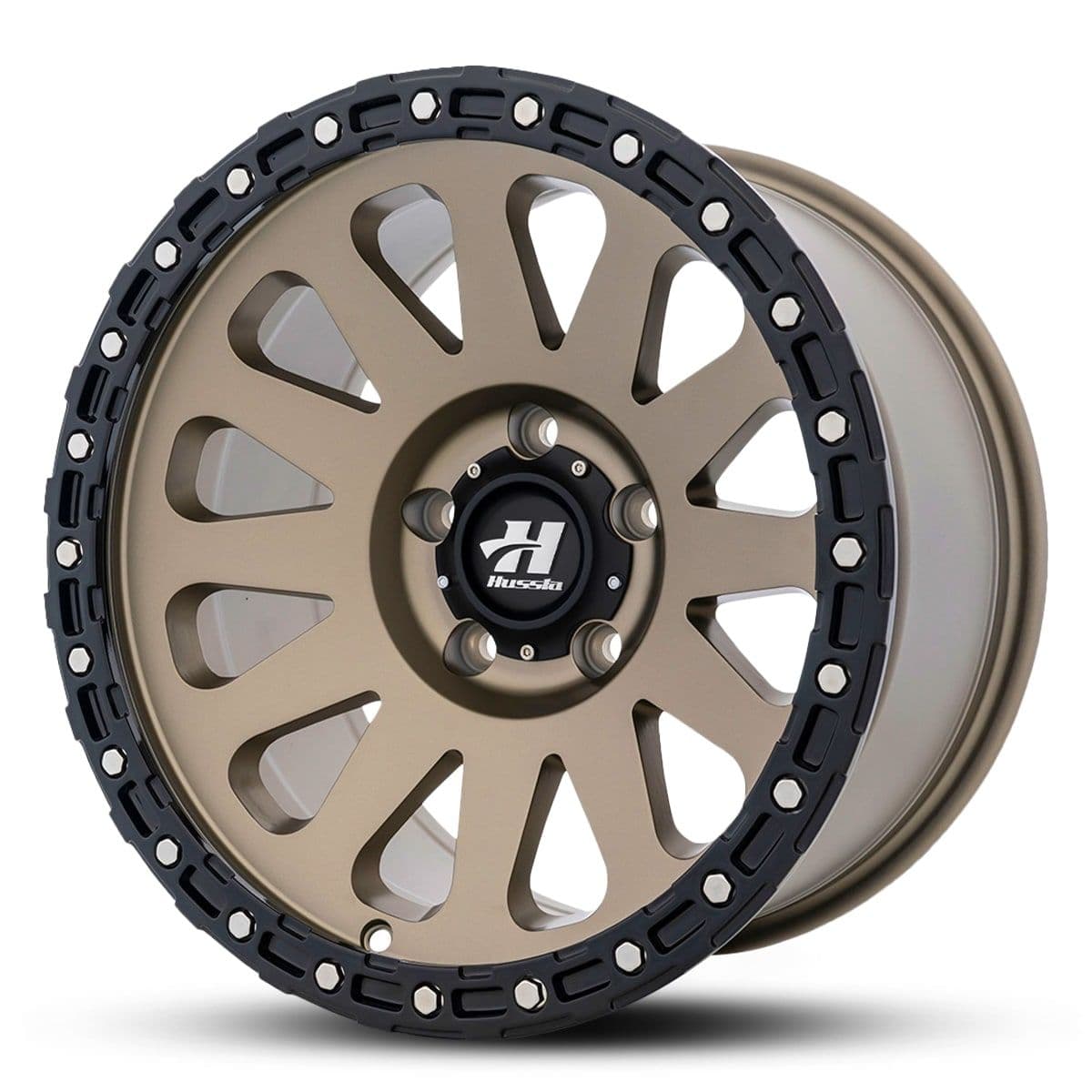 Wheel HUSSLA HARDROCK MATTE BRONZE BLACK LIP