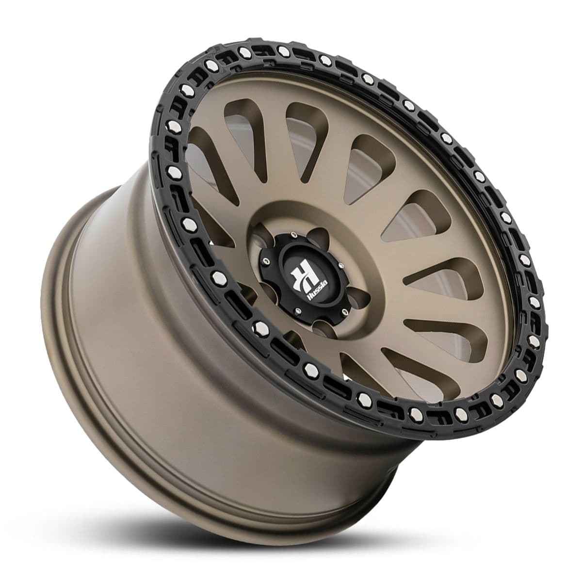 Wheel HUSSLA HARDROCK MATTE BRONZE BLACK LIP