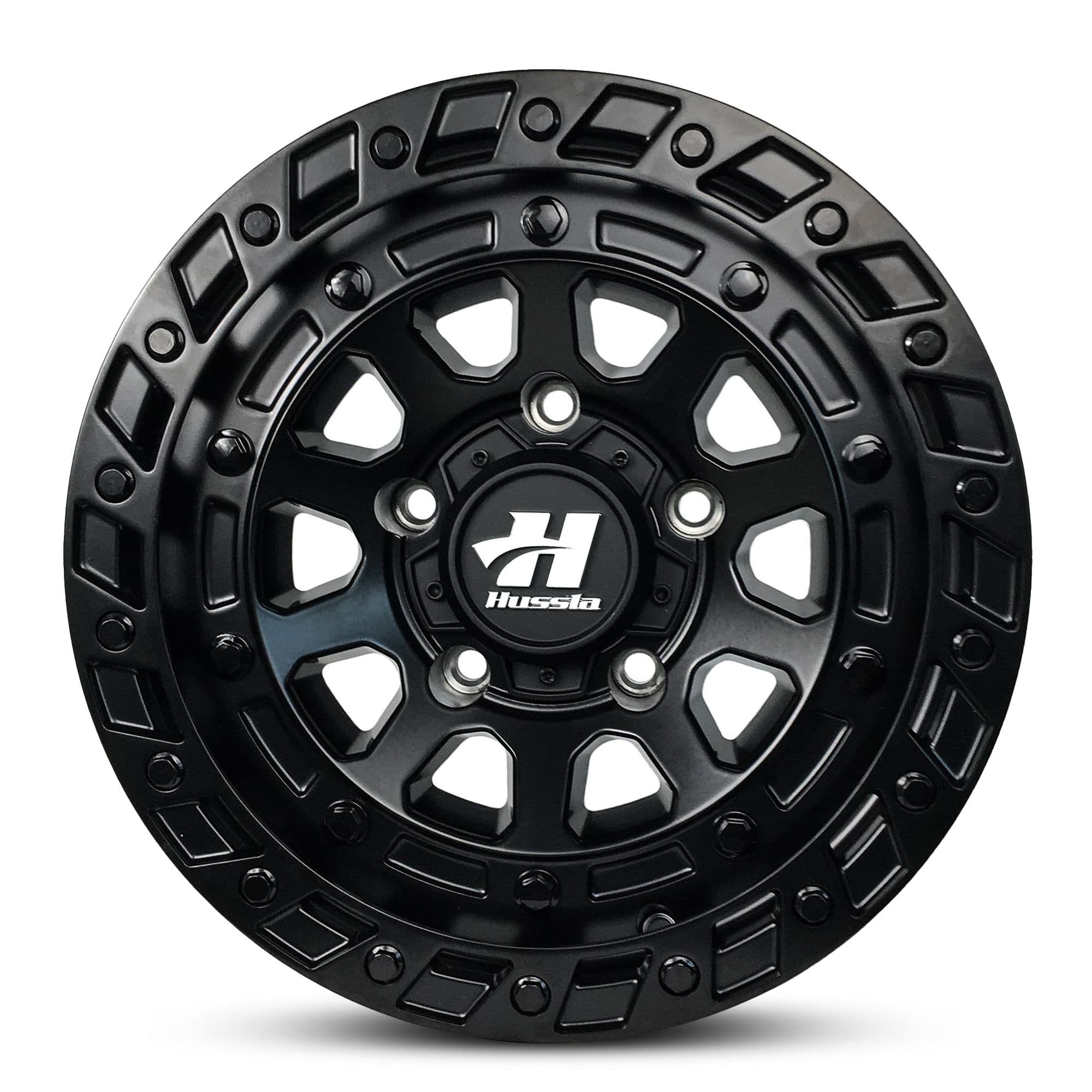 Wheel HUSSLA INVADOR FULL MATTE BLACK BLACK BOLTS 16
