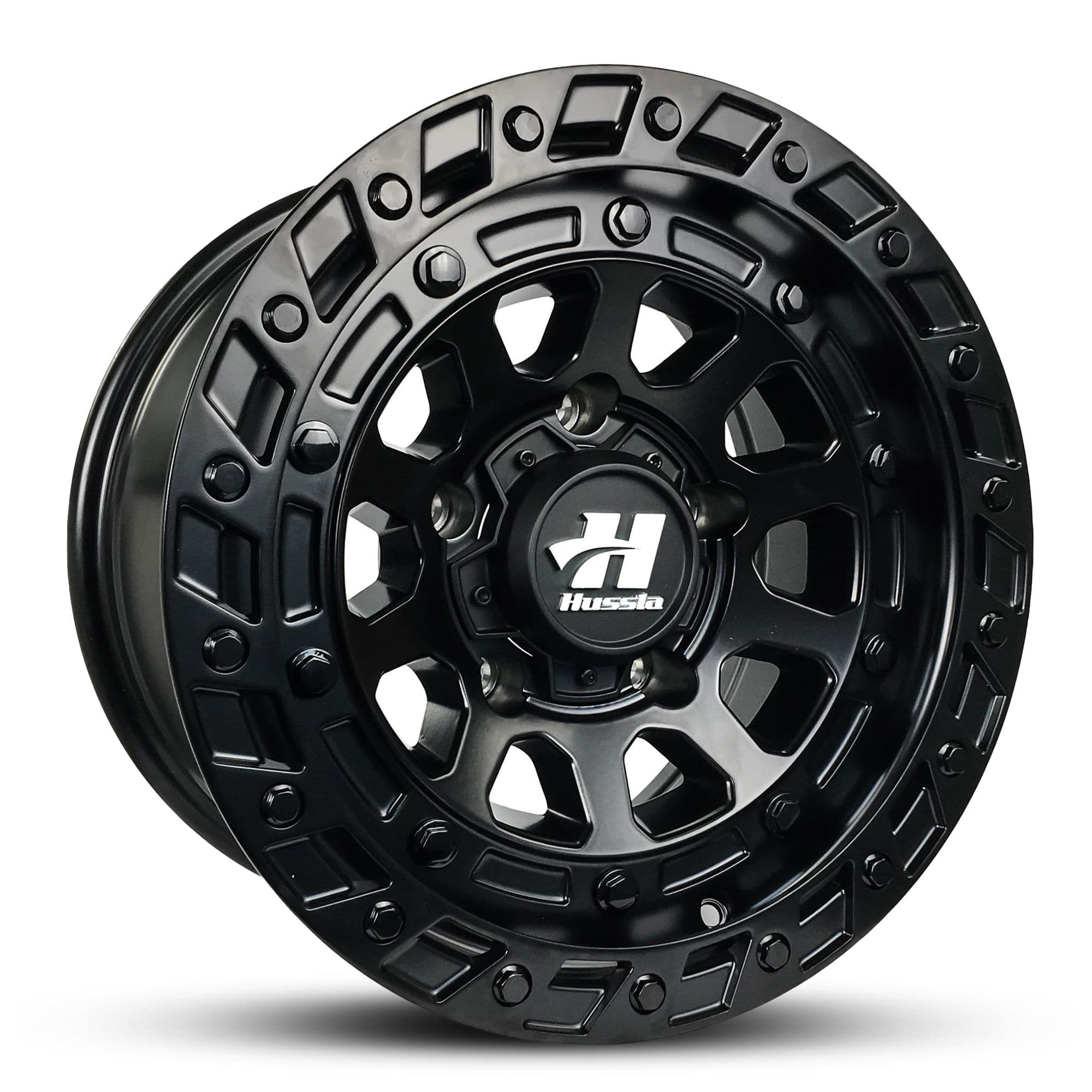 Wheel HUSSLA INVADOR FULL MATTE BLACK BLACK BOLTS 16