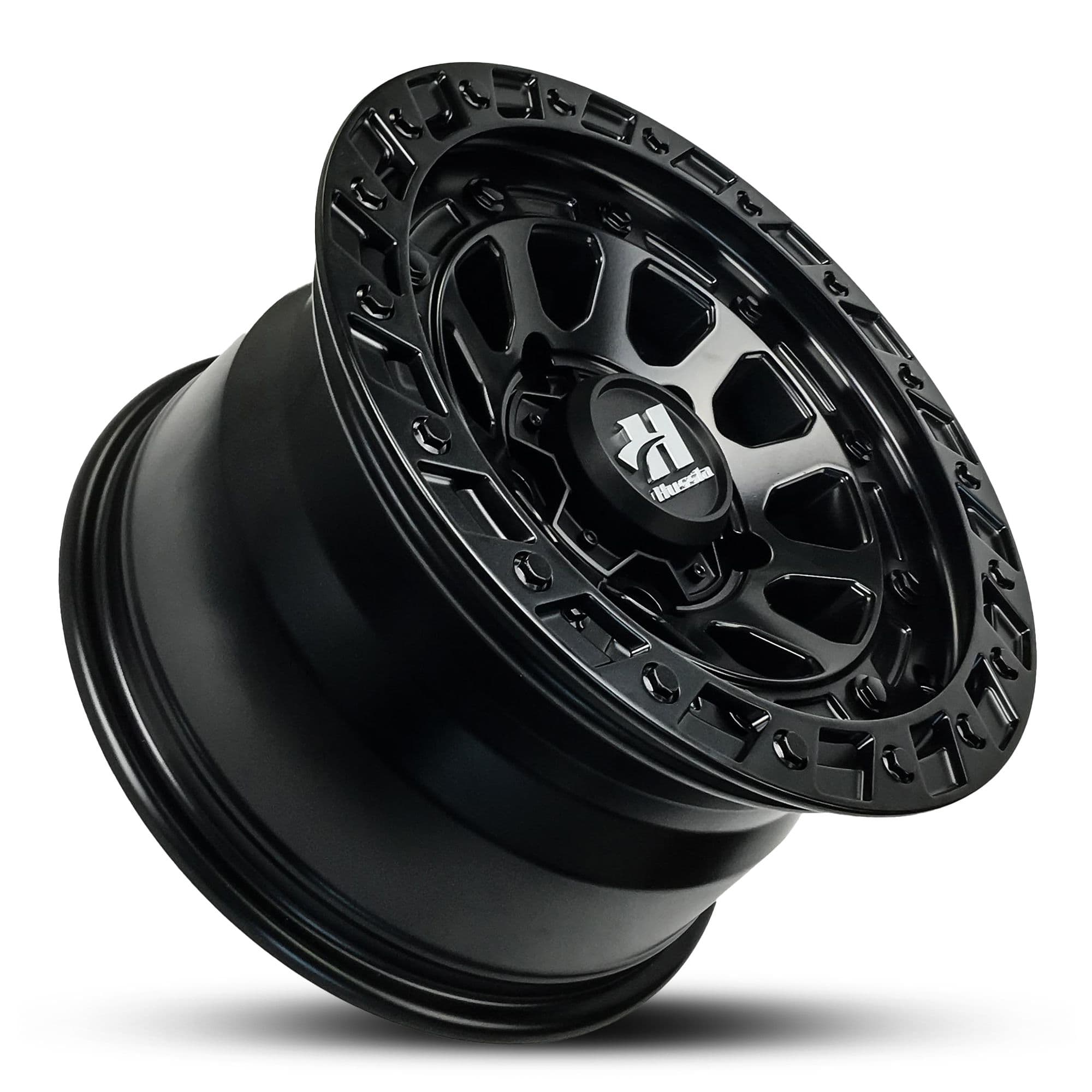 Wheel HUSSLA INVADOR FULL MATTE BLACK BLACK BOLTS 16