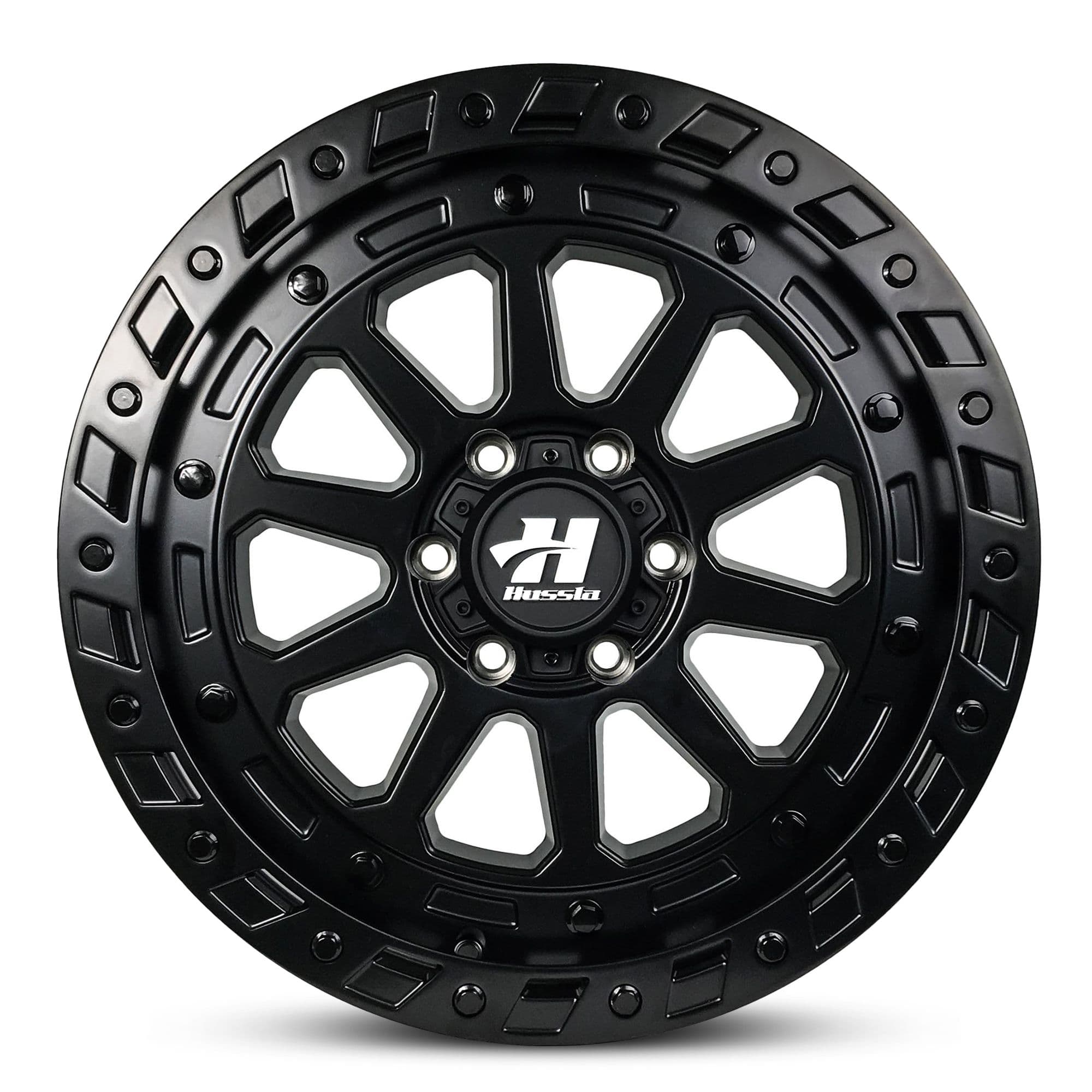 Wheel HUSSLA INVADOR FULL MATTE BLACK BLACK BOLTS 20