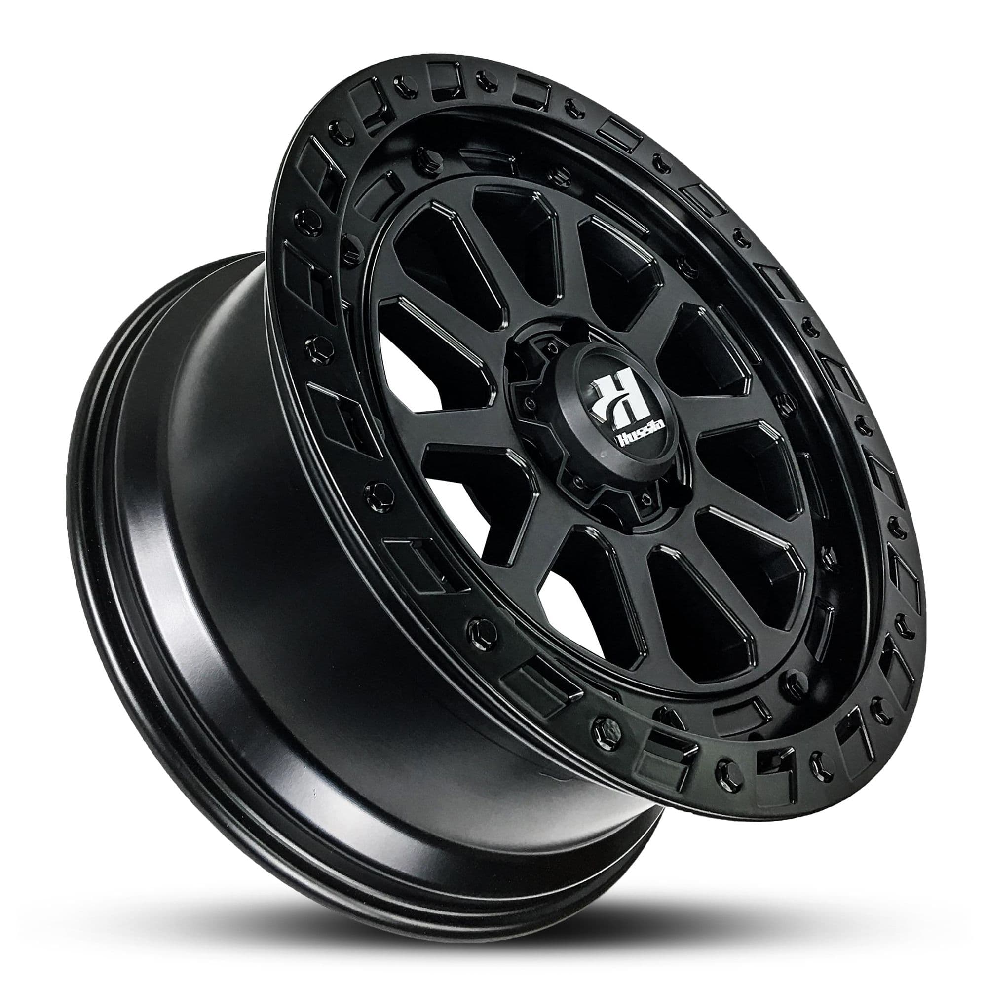 Wheel HUSSLA INVADOR FULL MATTE BLACK BLACK BOLTS 20