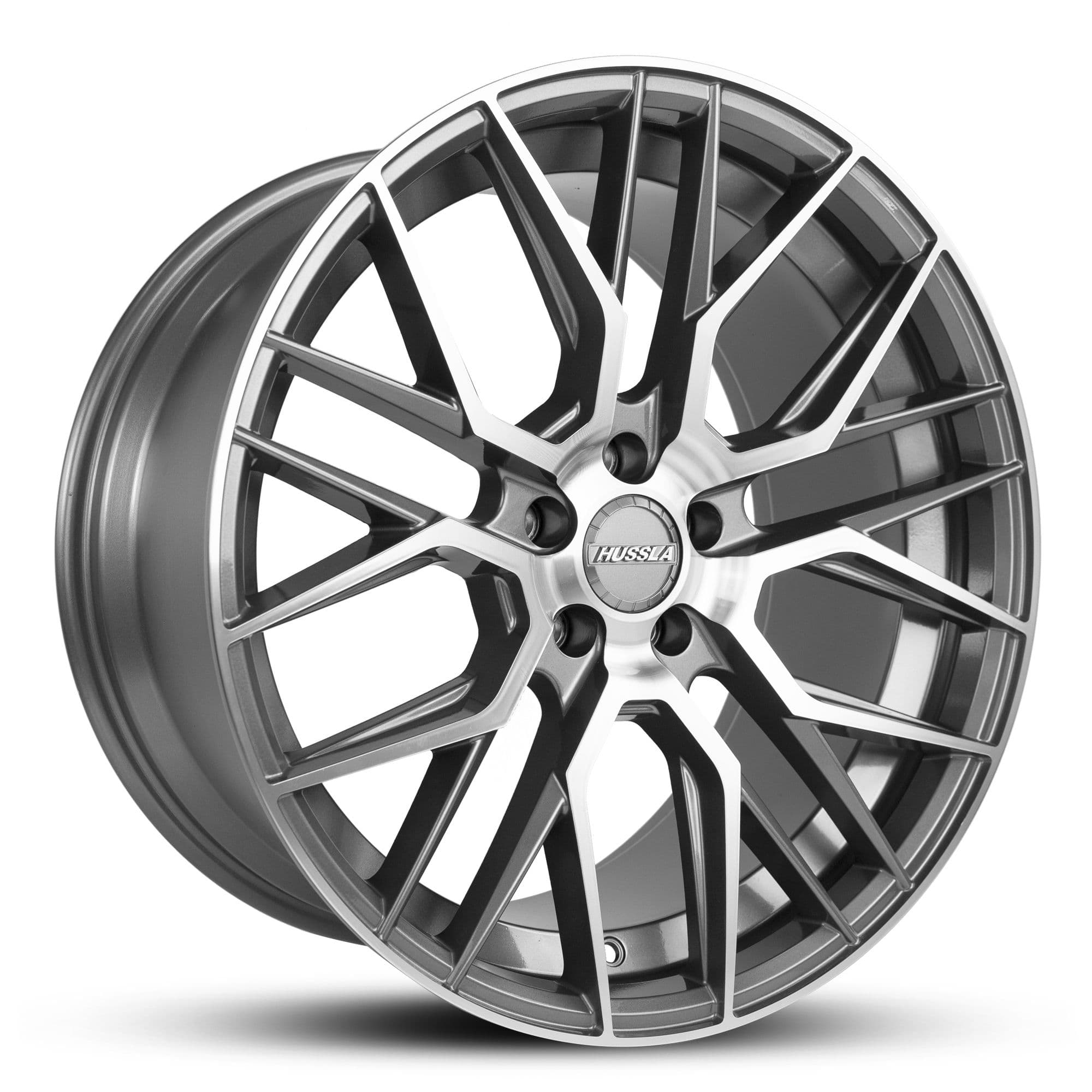 Hussla Lit Matte Grey Machined Face 22x9