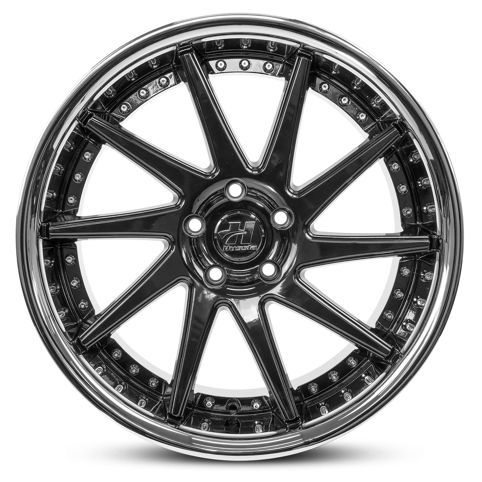 Wheel HUSSLA MAZ GLOSS BLACK CHROME LIP