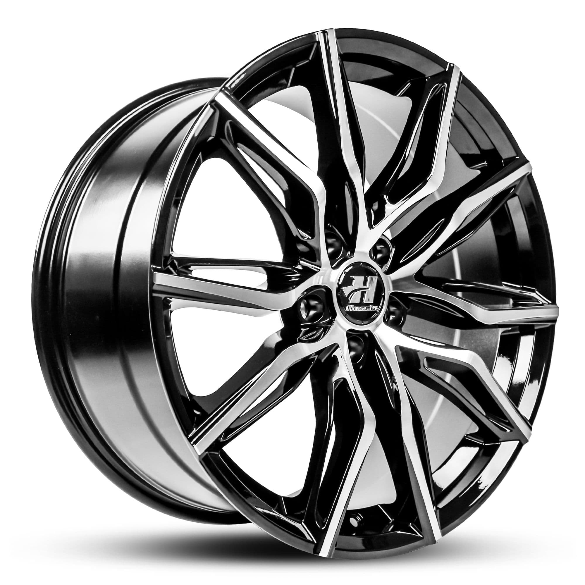 Hussla Medusa Gloss Black Machined Face 20x8.5
