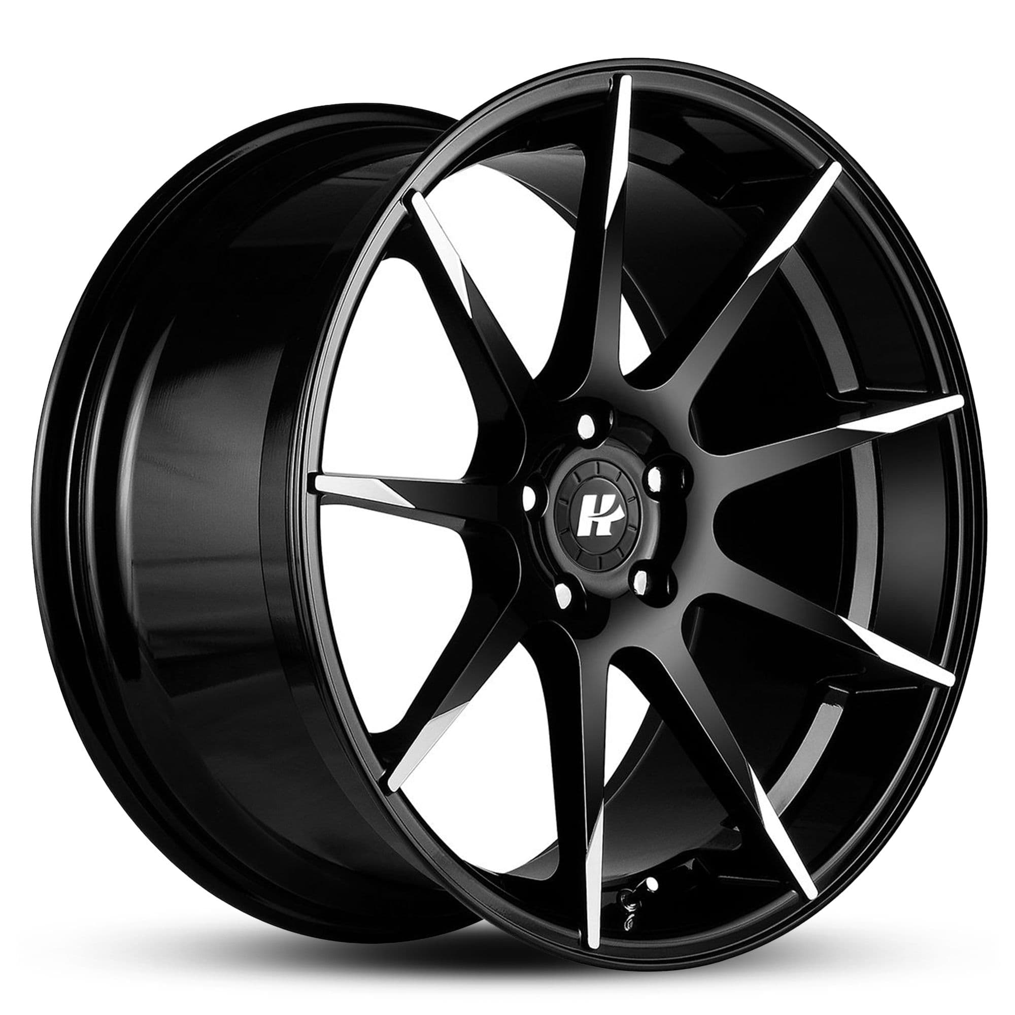 Wheel HUSSLA MIA GLOSS BLACK MILLED TIPS