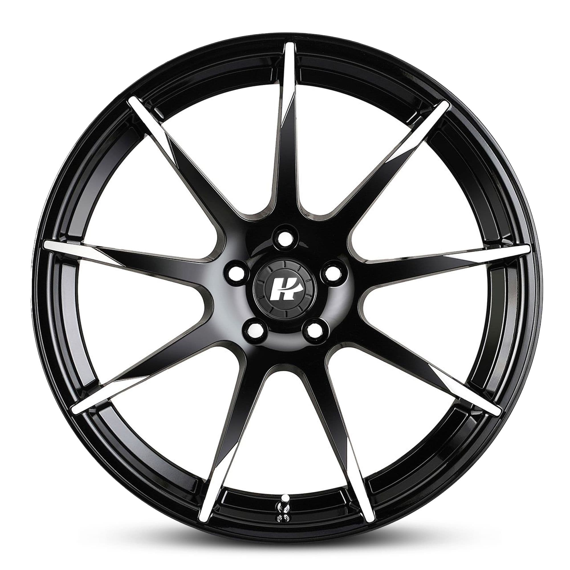 Wheel HUSSLA MIA GLOSS BLACK MILLED TIPS