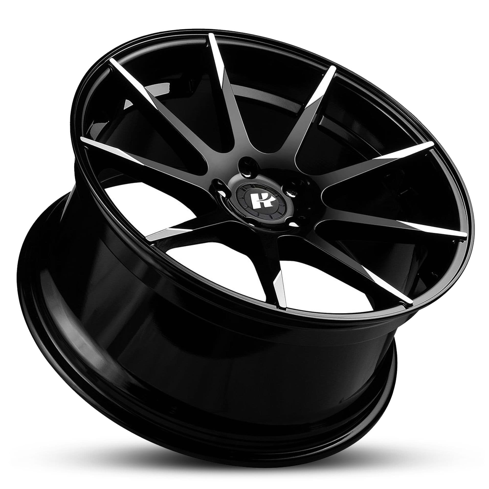 Wheel HUSSLA MIA GLOSS BLACK MILLED TIPS