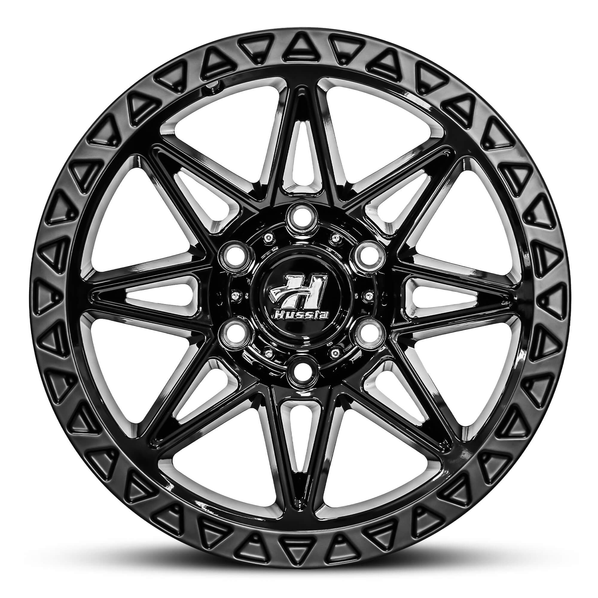 Wheel HUSSLA MK7 GLOSS BLACK MATTE BLACK LIP