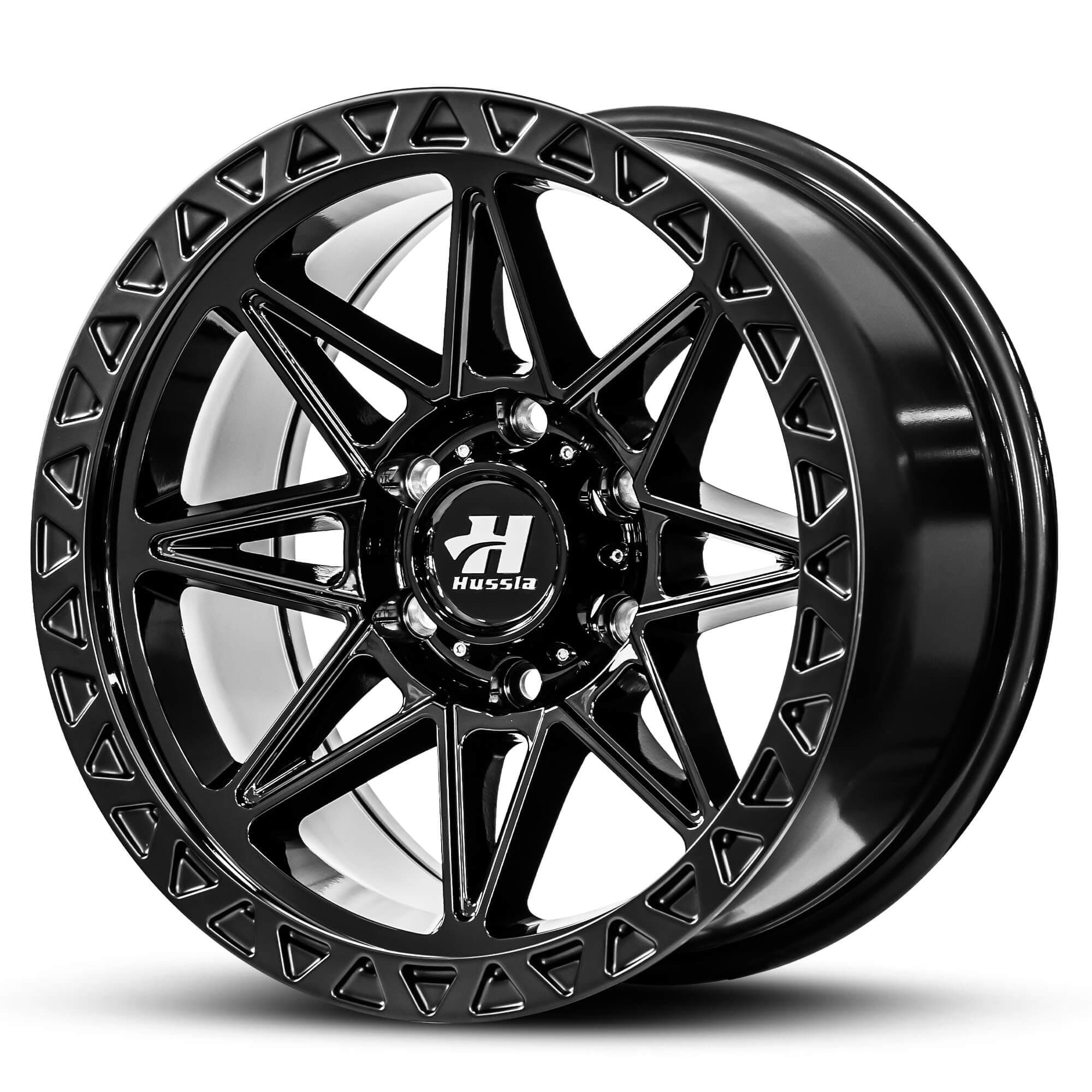 Wheel HUSSLA MK7 GLOSS BLACK MATTE BLACK LIP