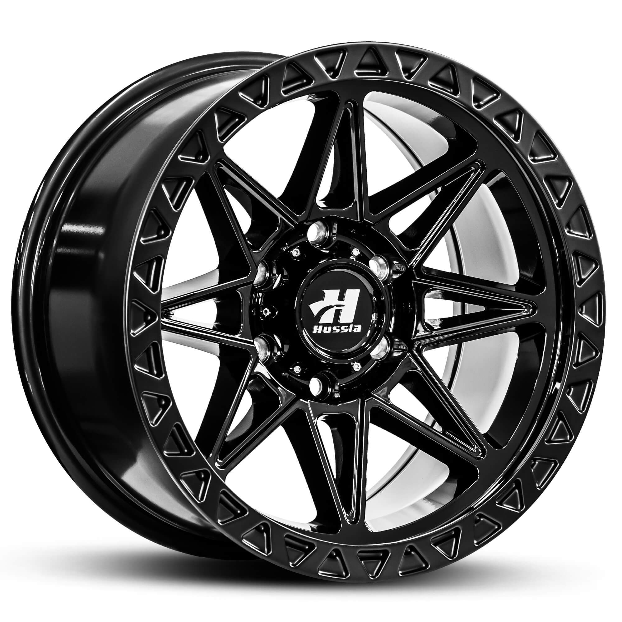 Hussla Mk7 Gloss Black Matte Black Lip 17x9