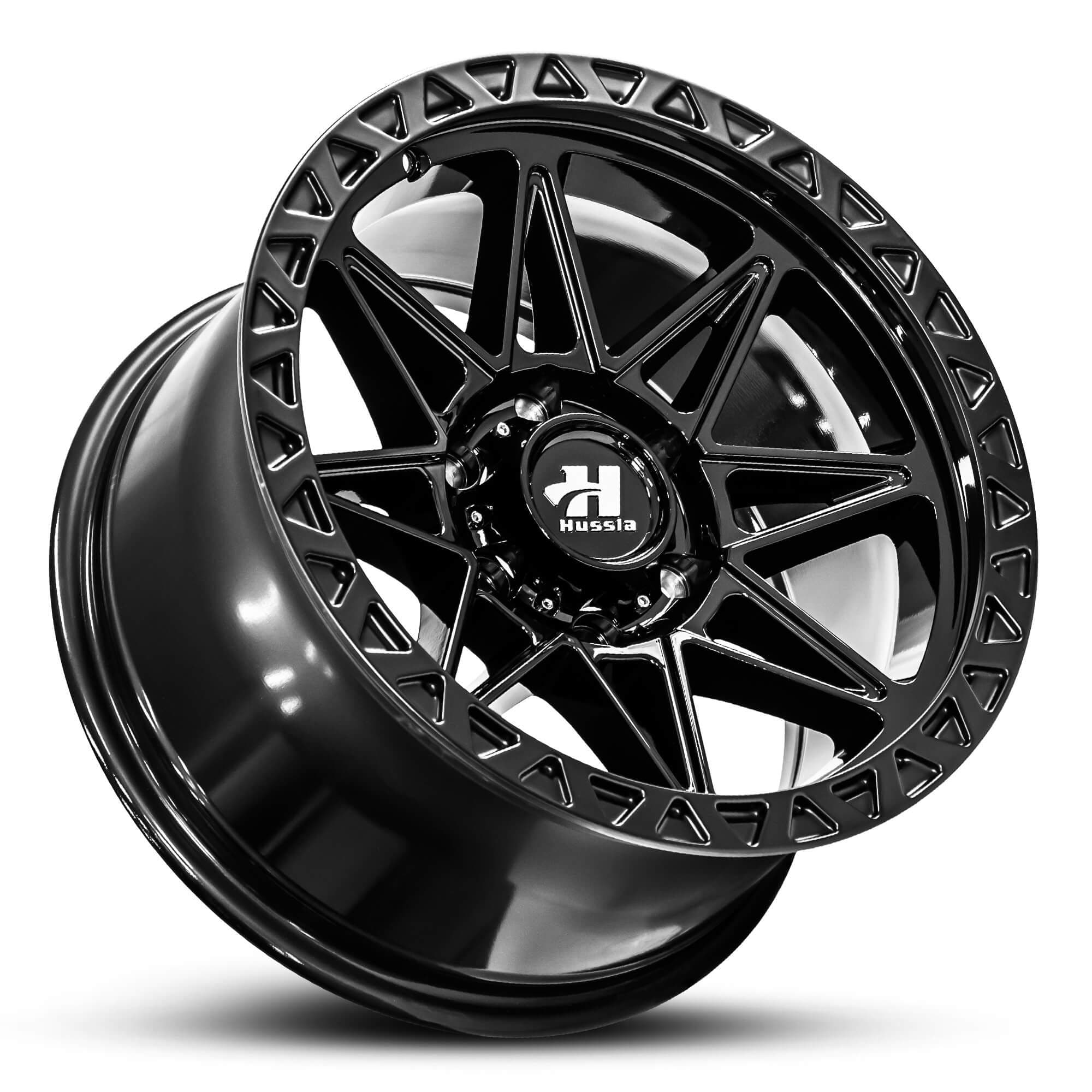 Wheel HUSSLA MK7 GLOSS BLACK MATTE BLACK LIP