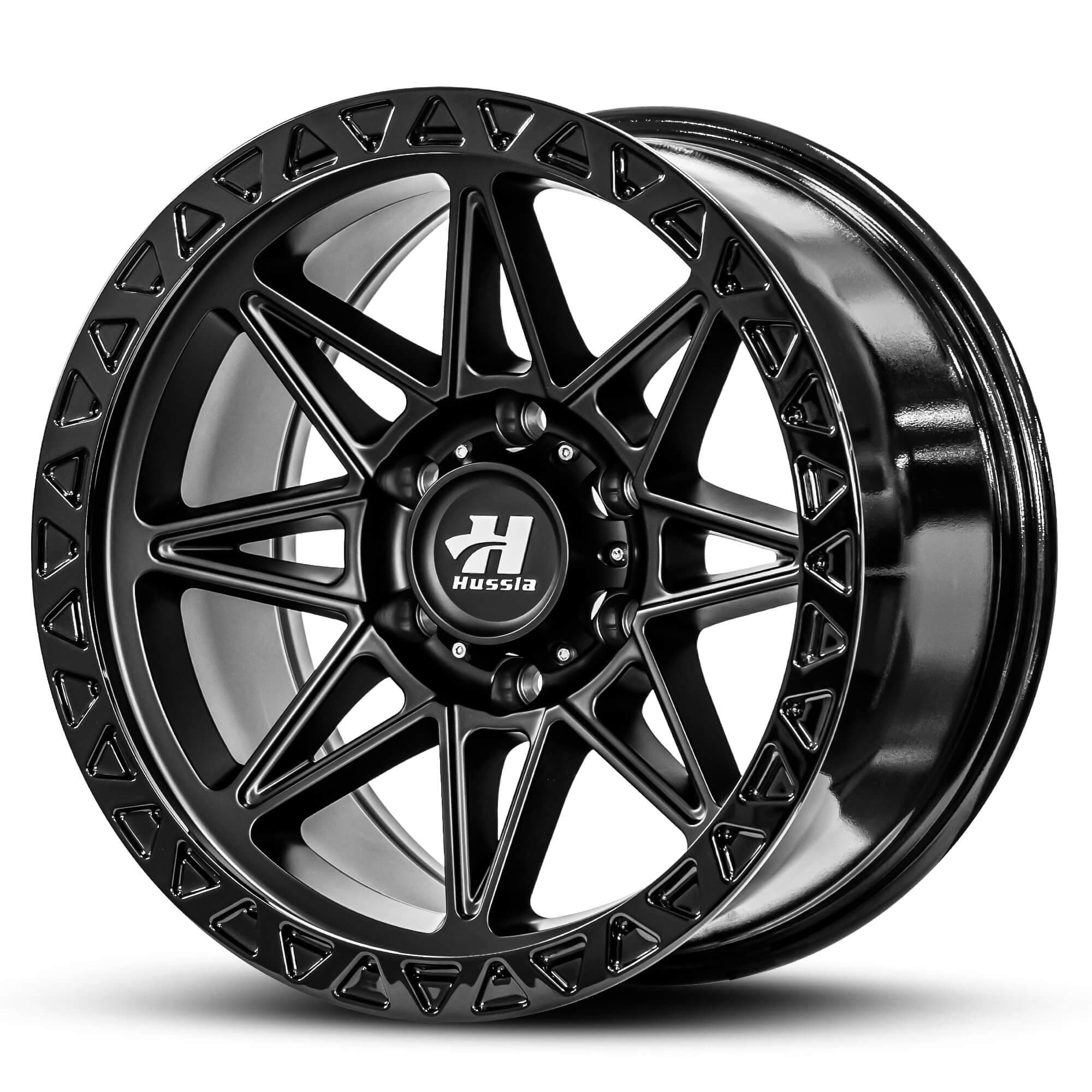 Wheel HUSSLA MK7 MATTE BLACK GLOSS BLACK LIP