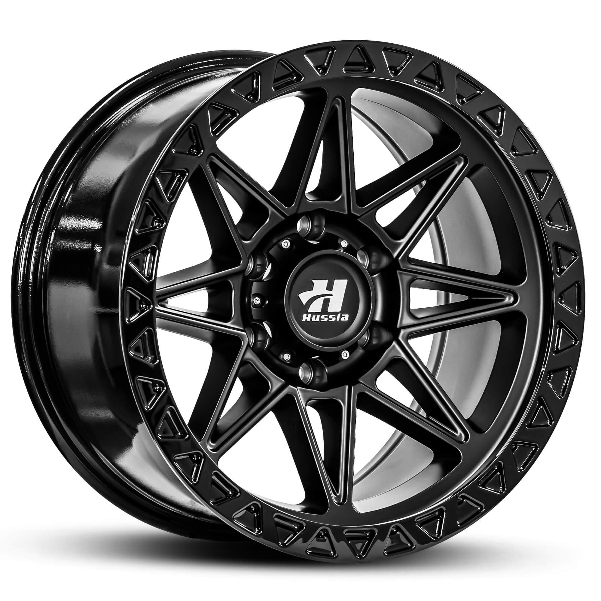 Wheel HUSSLA MK7 MATTE BLACK GLOSS BLACK LIP