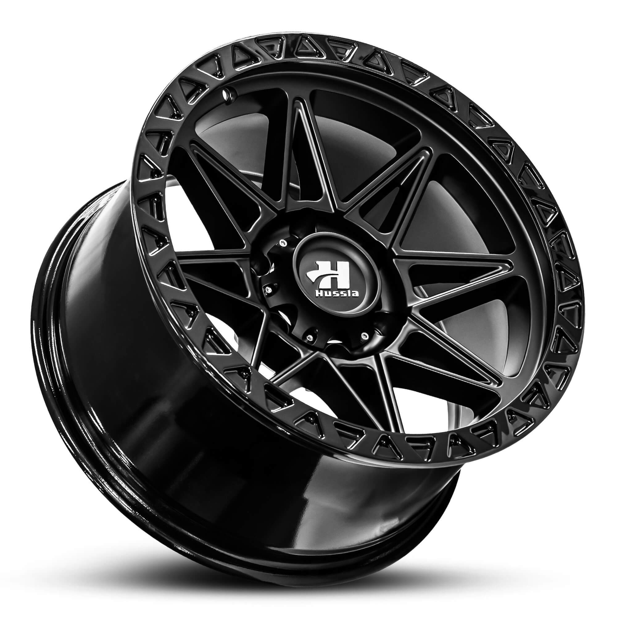 Wheel HUSSLA MK7 MATTE BLACK GLOSS BLACK LIP