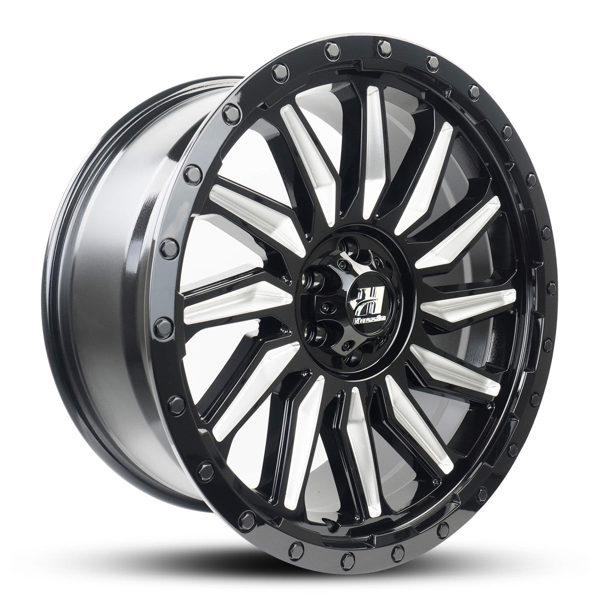 Hussla Propeller Gloss Black Milled Accents 17x9