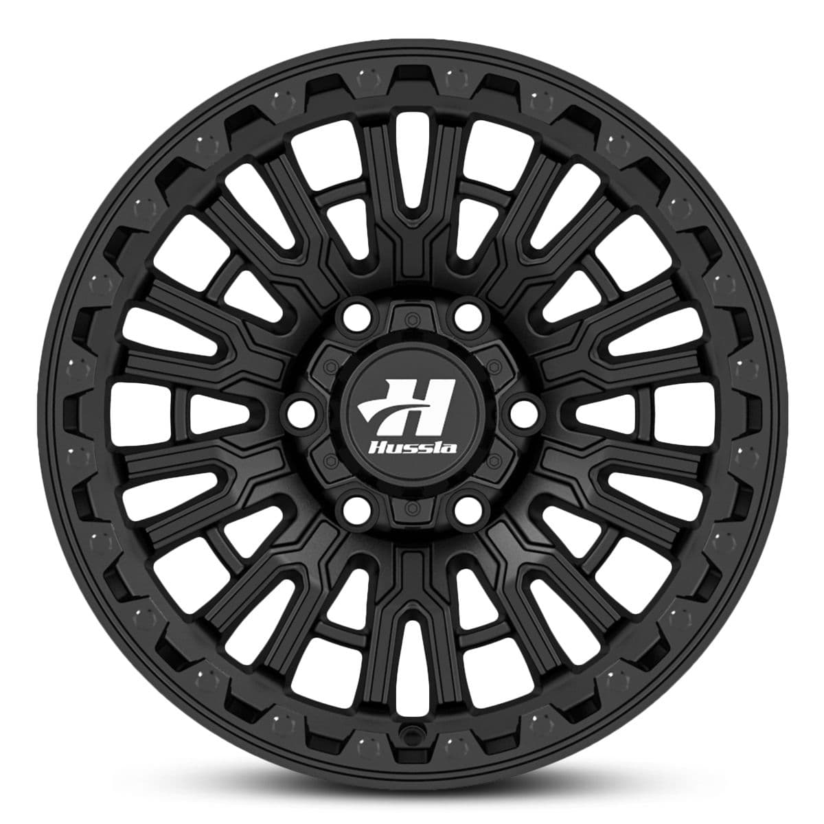 Wheel HUSSLA SNYPER MATTE BLACK BLACK BOLTS