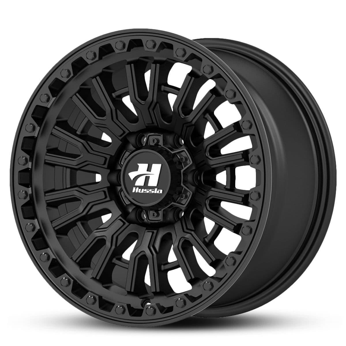 Wheel HUSSLA SNYPER MATTE BLACK BLACK BOLTS