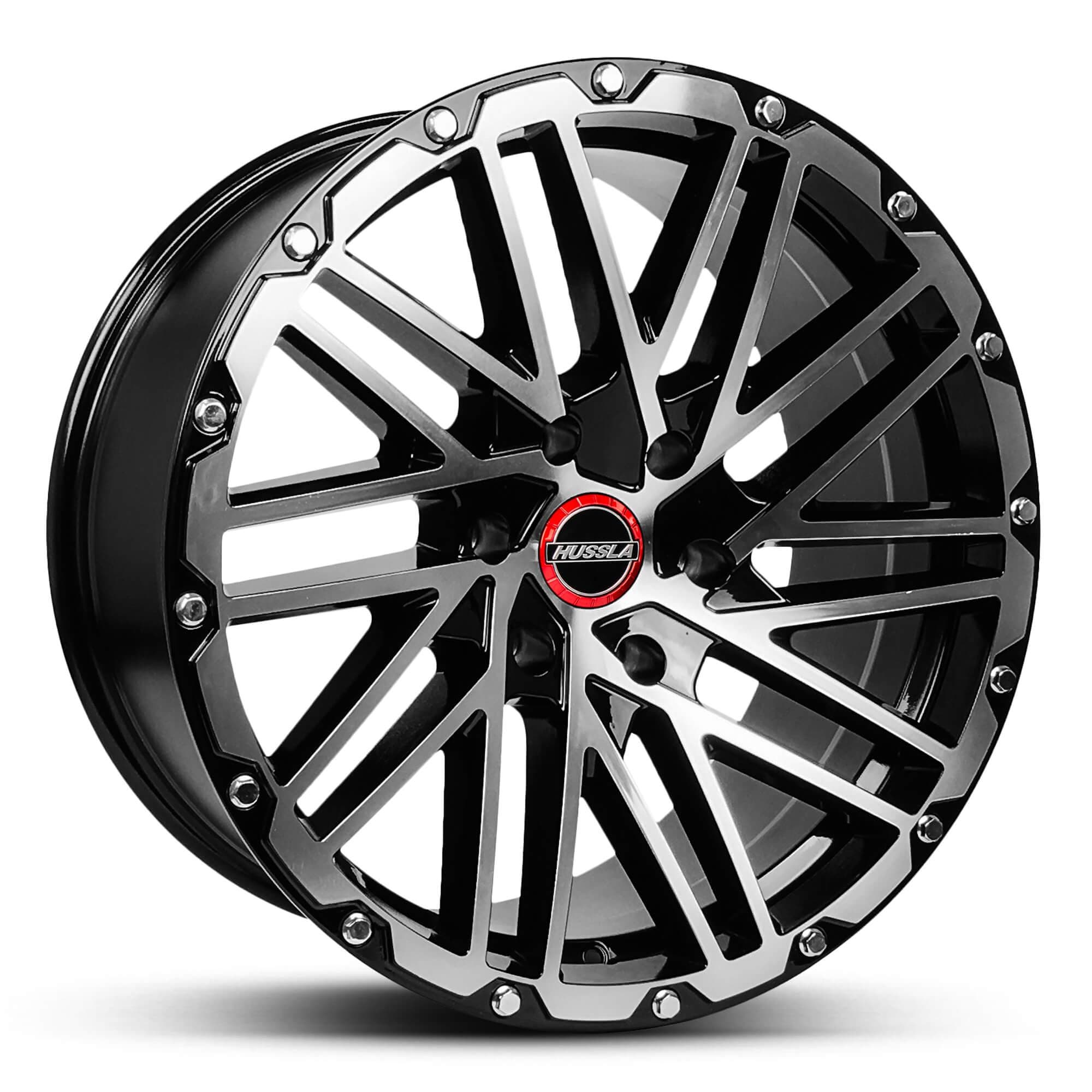Hussla Ss1 Gloss Black Machined Face 20x9.5
