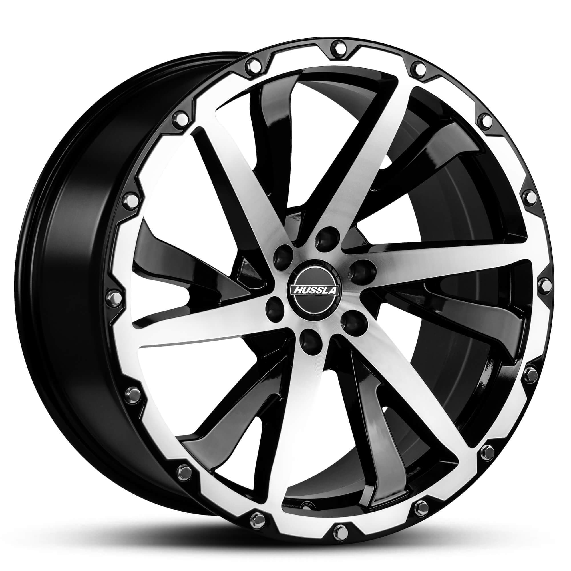 Wheel HUSSLA SS2 GLOSS BLACK MACHINED FACE
