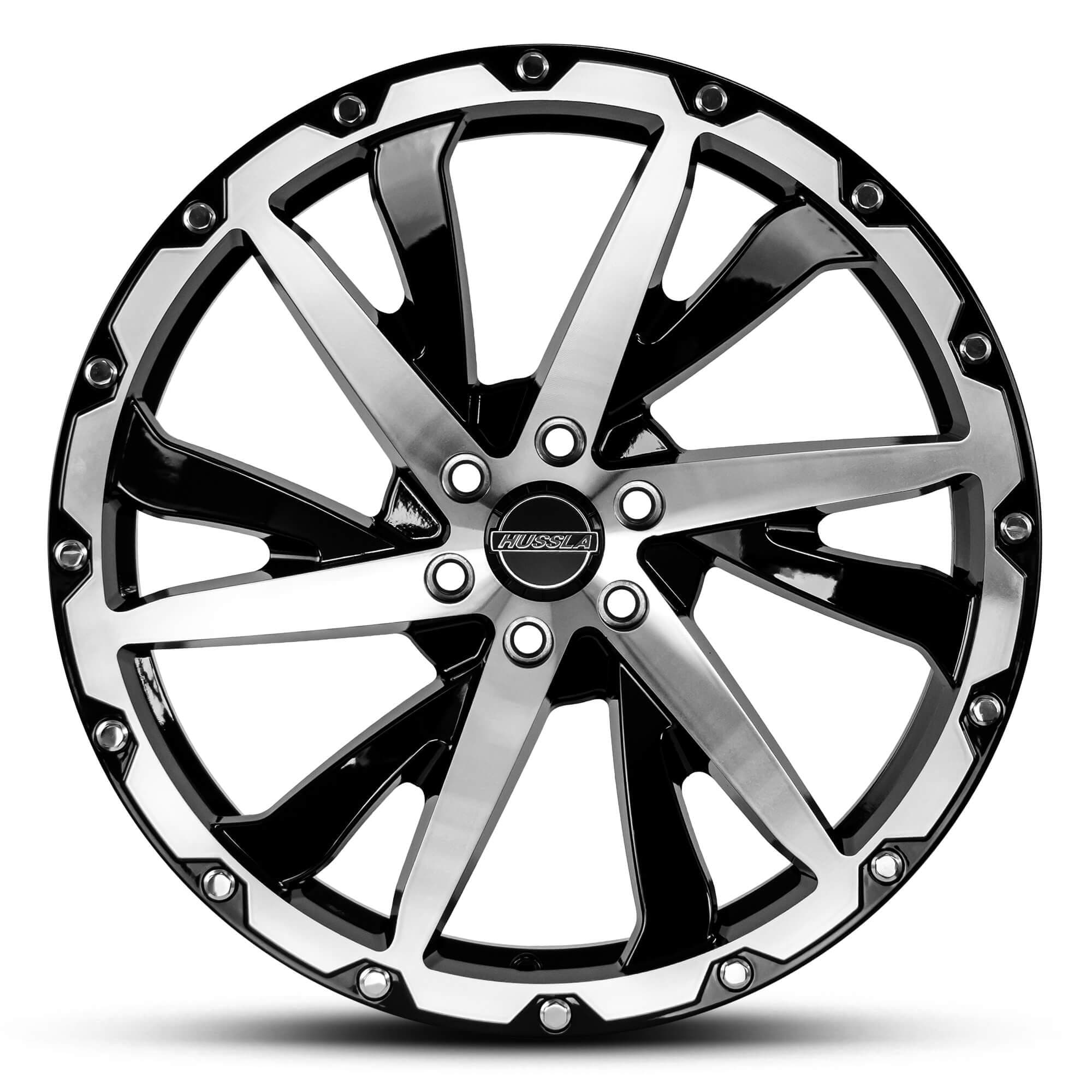 Wheel HUSSLA SS2 GLOSS BLACK MACHINED FACE