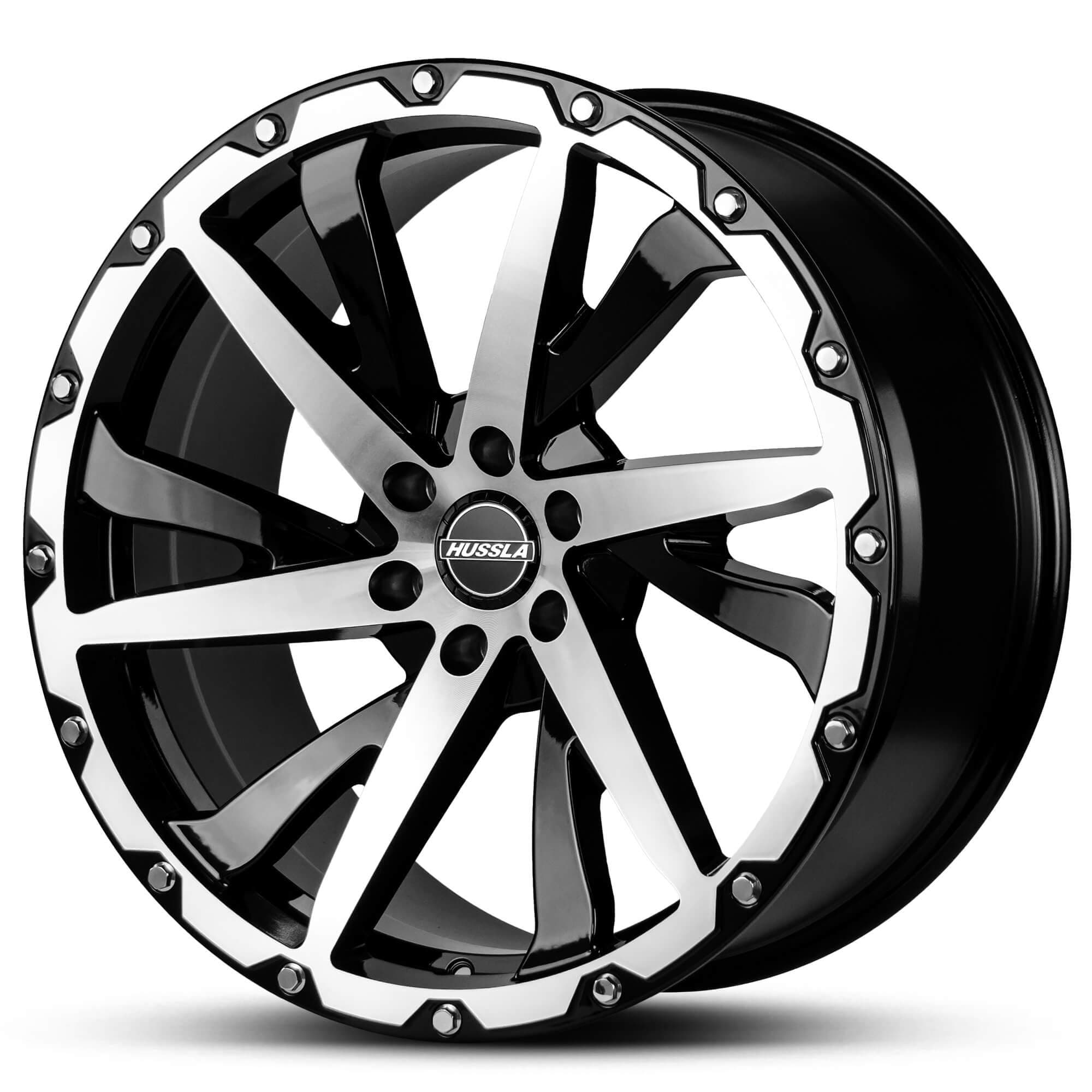 Wheel HUSSLA SS2 GLOSS BLACK MACHINED FACE
