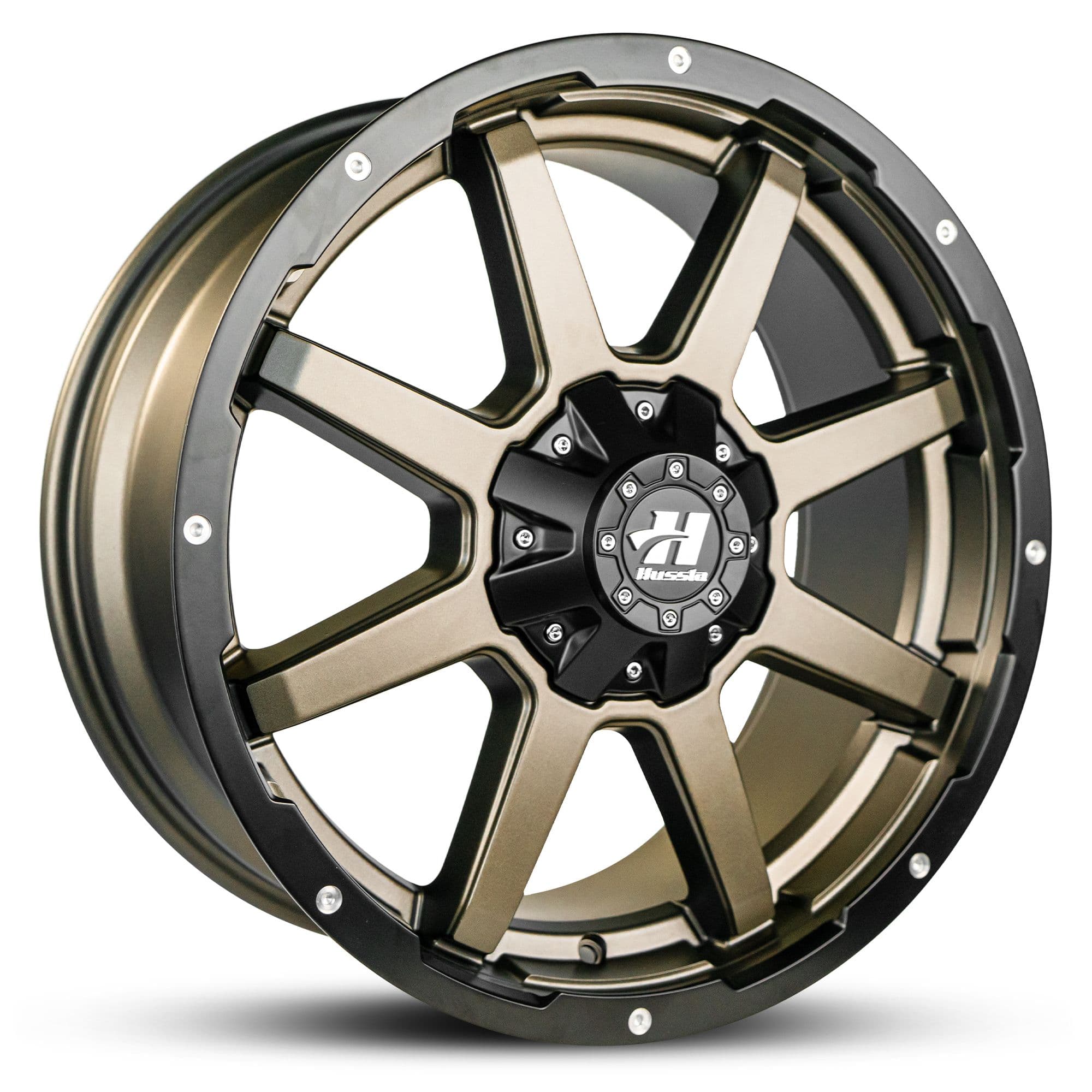 Hussla Stealth Matte Bronze Black Lip Milled Dimples 17x9