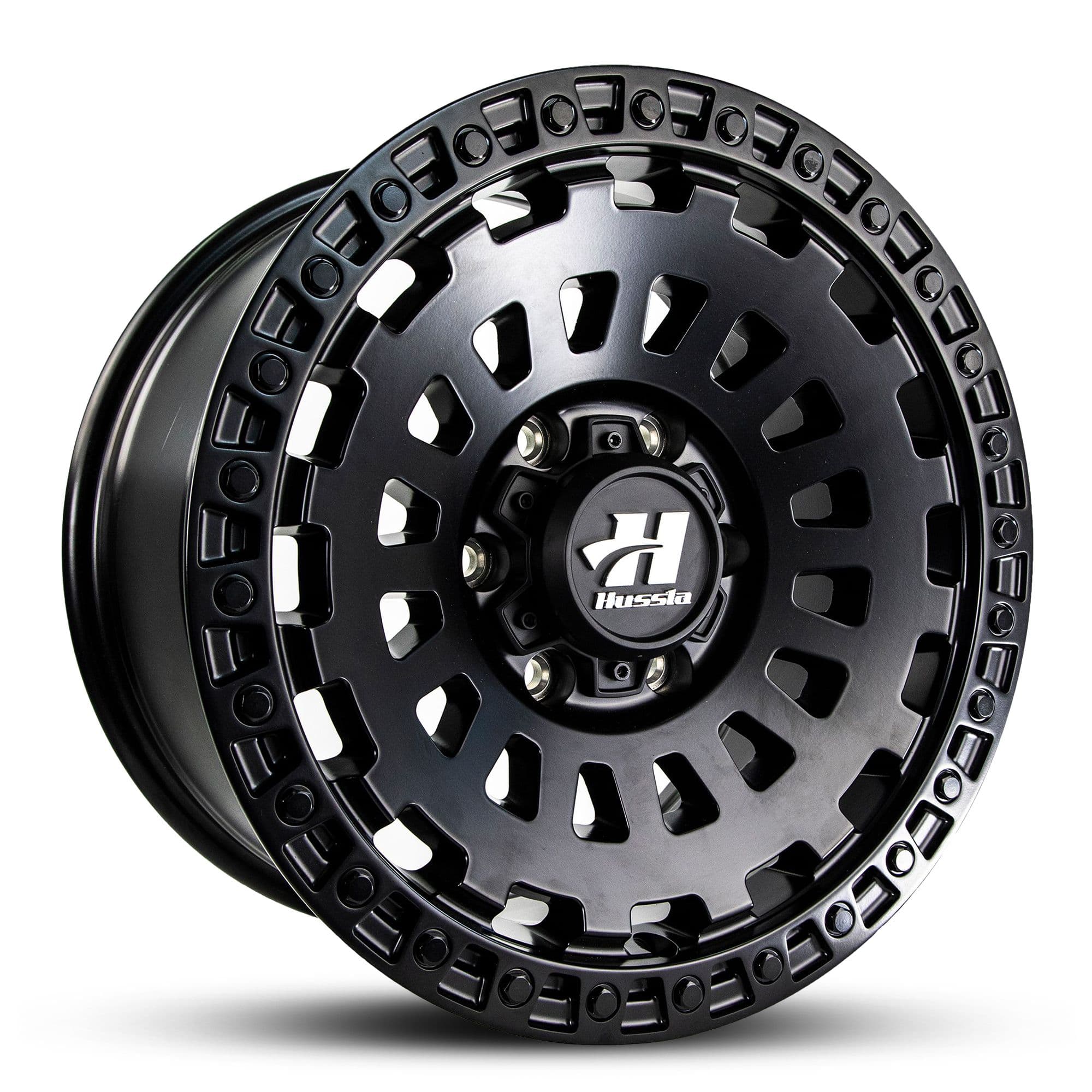 Hussla Strikeforce Matte Black 17x9