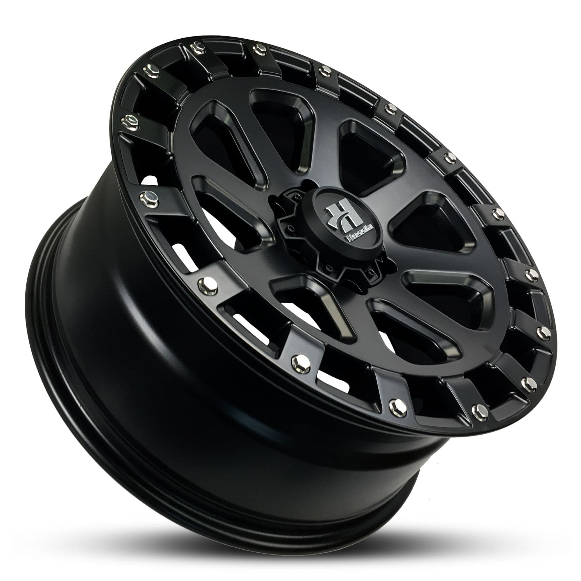 Wheel HUSSLA TAKE OVER MATTE BLACK CHROME BOLTS