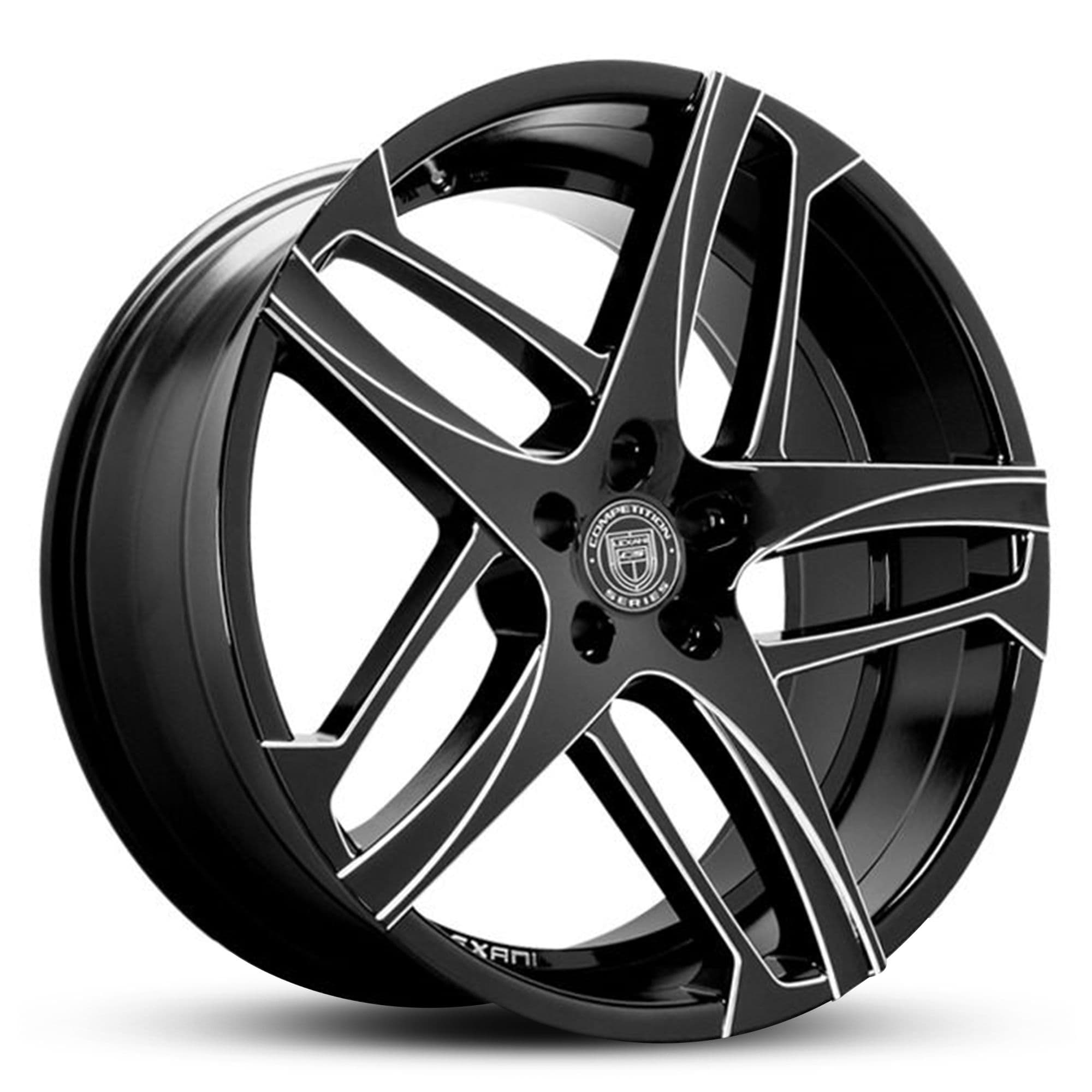Lexani Bavaria Gloss Black Milled Accents 20x8.5
