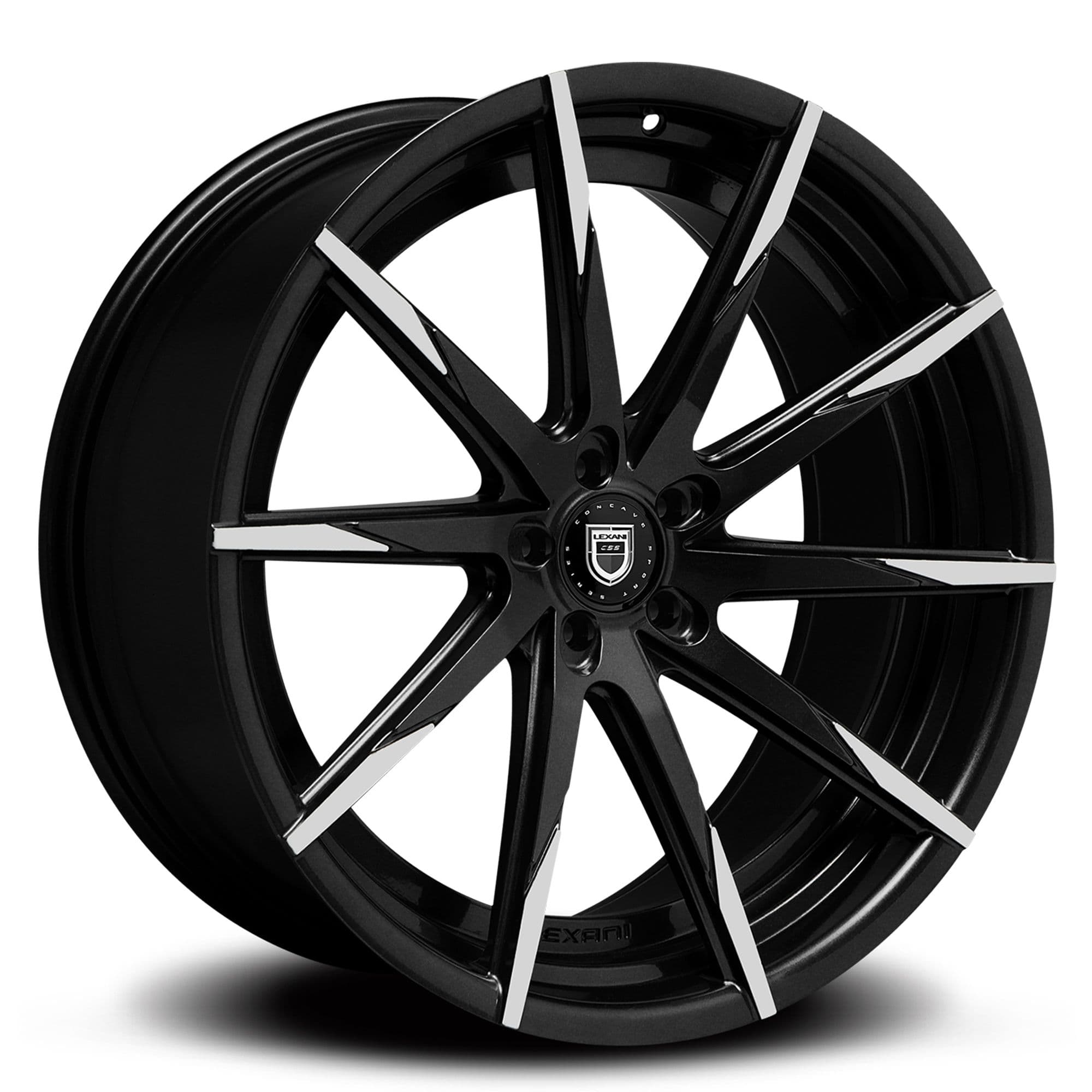 Wheel LEXANI CSS15 GLOSS BLACK MACHINED TIPS