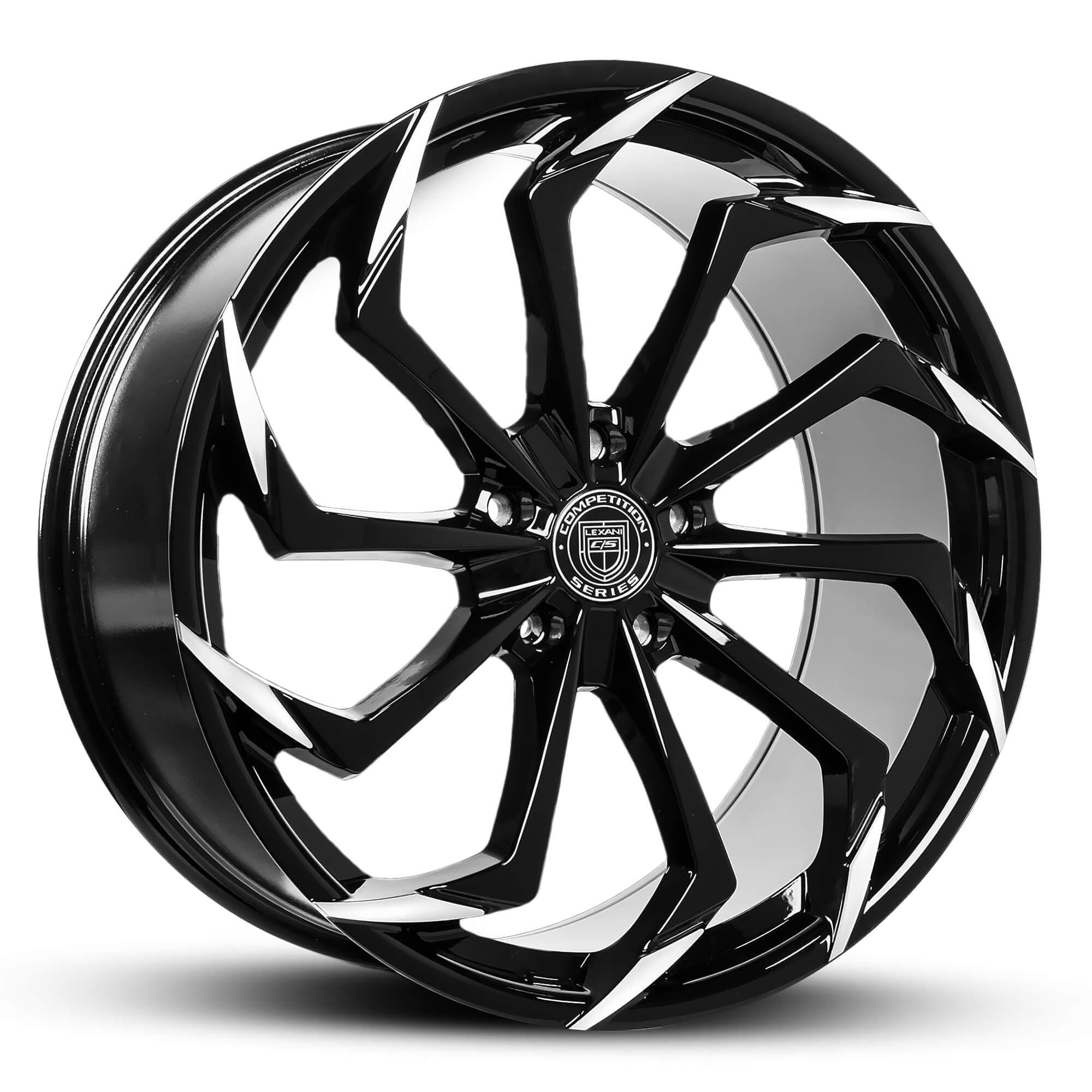 Wheel LEXANI STATIC GLOSS BLACK MACHINED TIPS