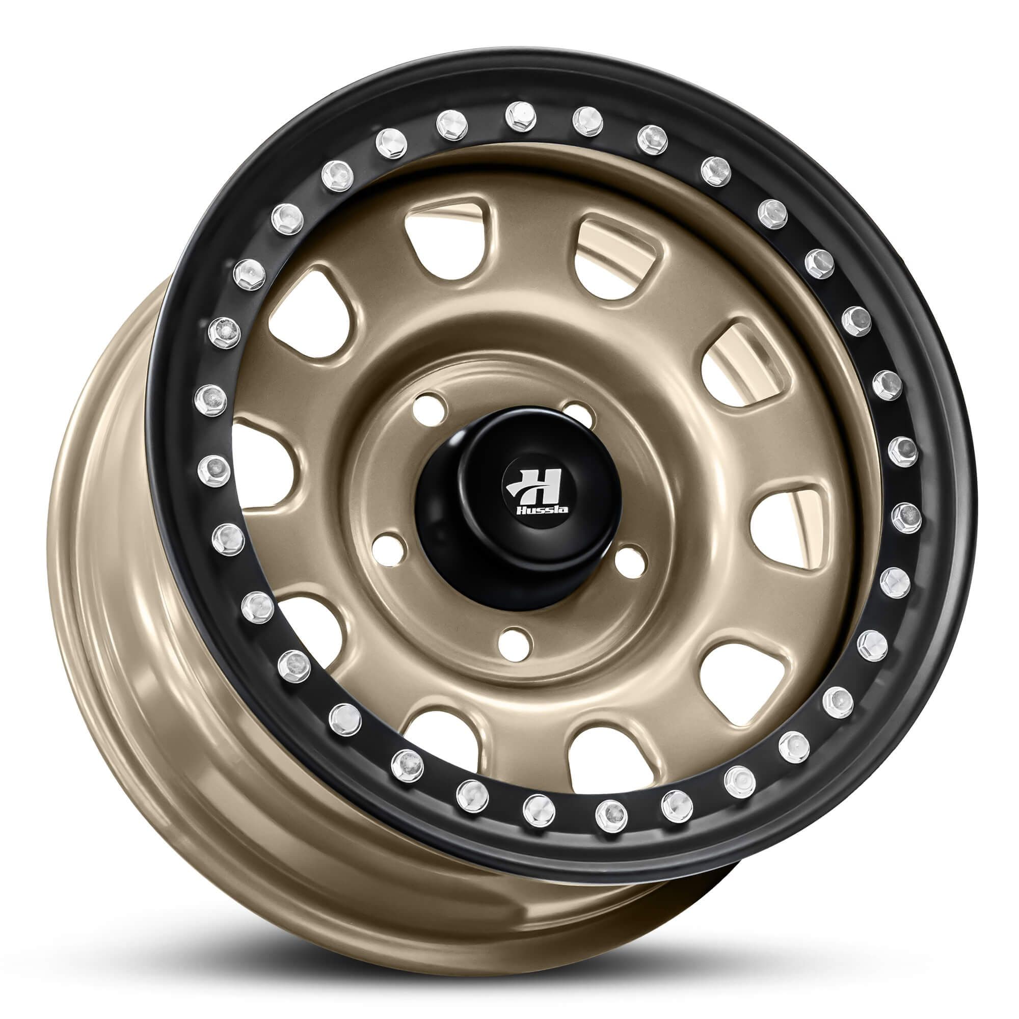 Wheel REVOLUTION STEEL MATTE BRONZE BLACK LIP CHROME BOLTS
