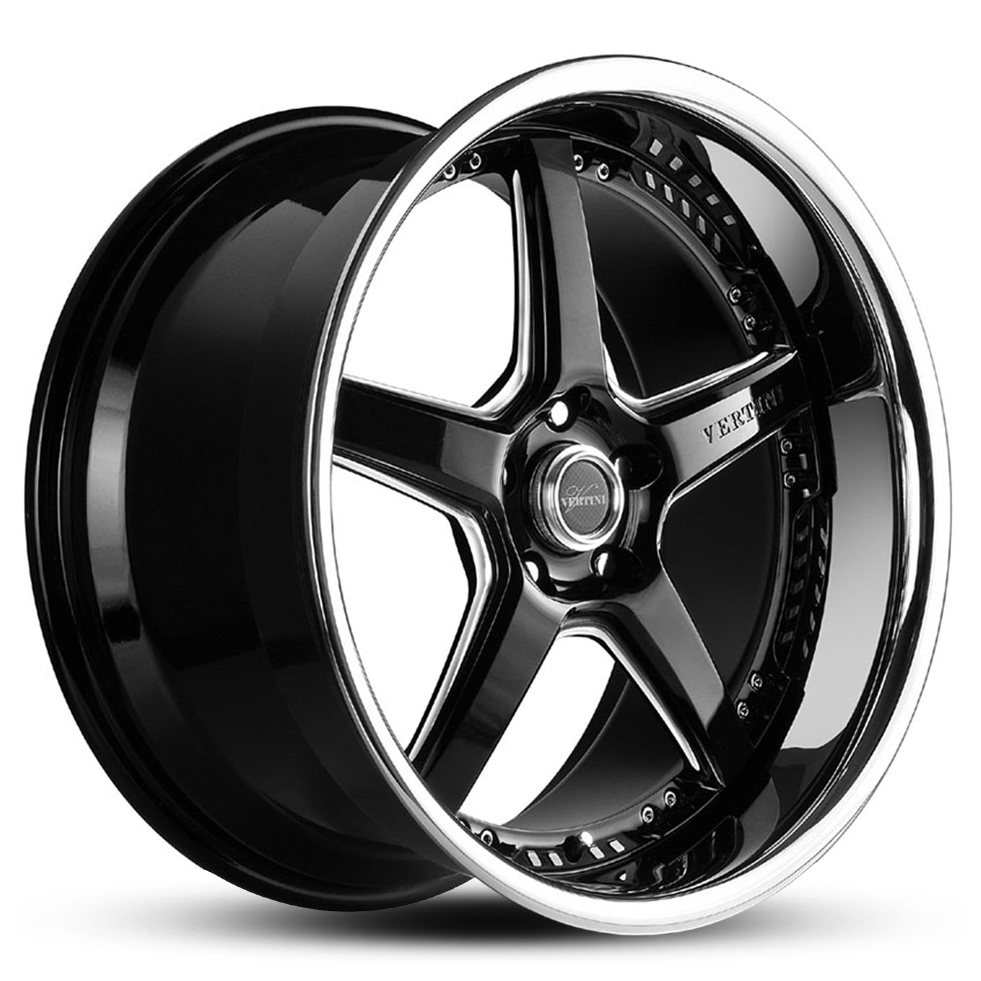 Wheel VERTINI DRIFT GLOSS BLACK CHROME LIP