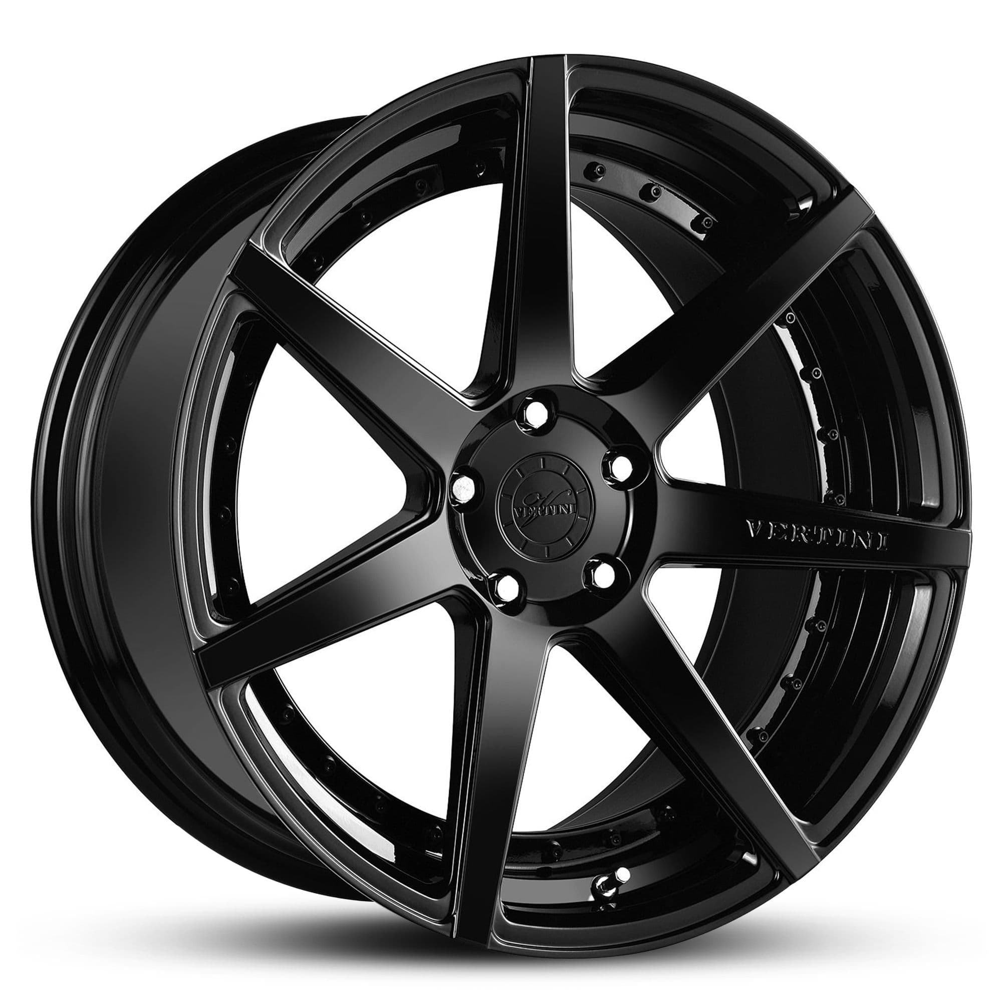 Vertini Dynasty Gloss Black Black Bolts 20x10