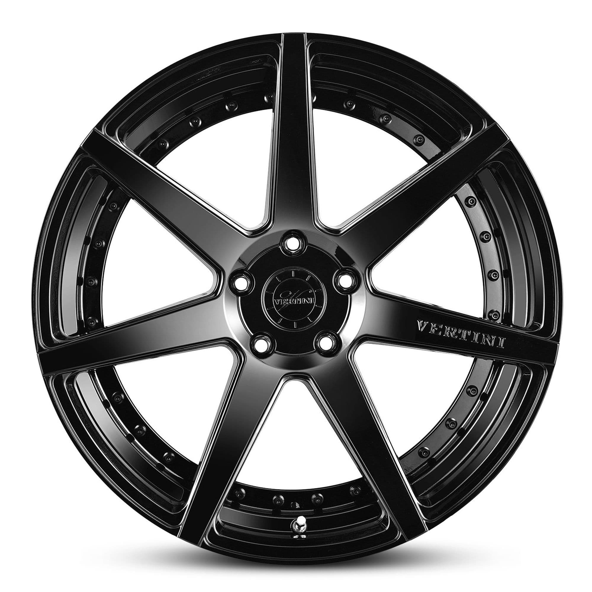 Wheel VERTINI DYNASTY GLOSS BLACK BLACK BOLTS